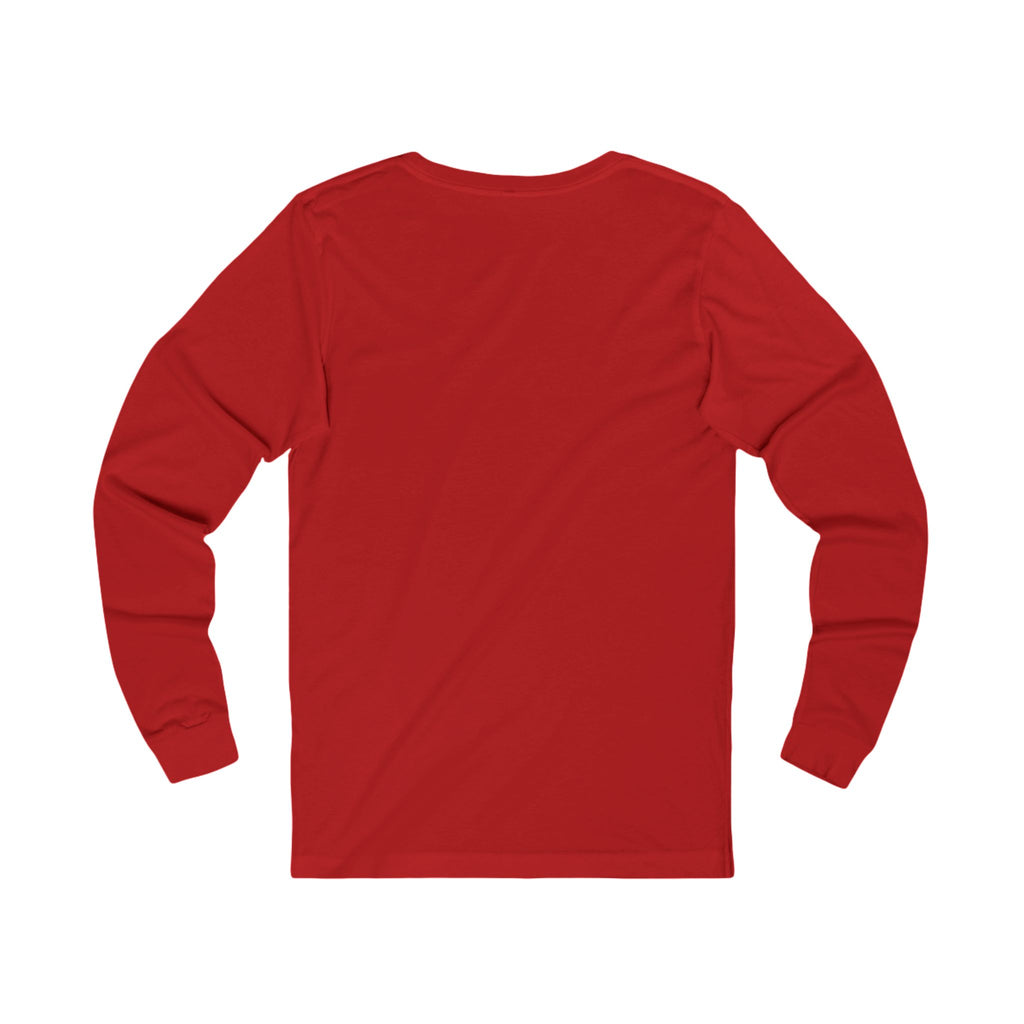 Red Floral Painting Long Sleeve Tee | Georgia O'Keeffe Abstract Red Flower Art
