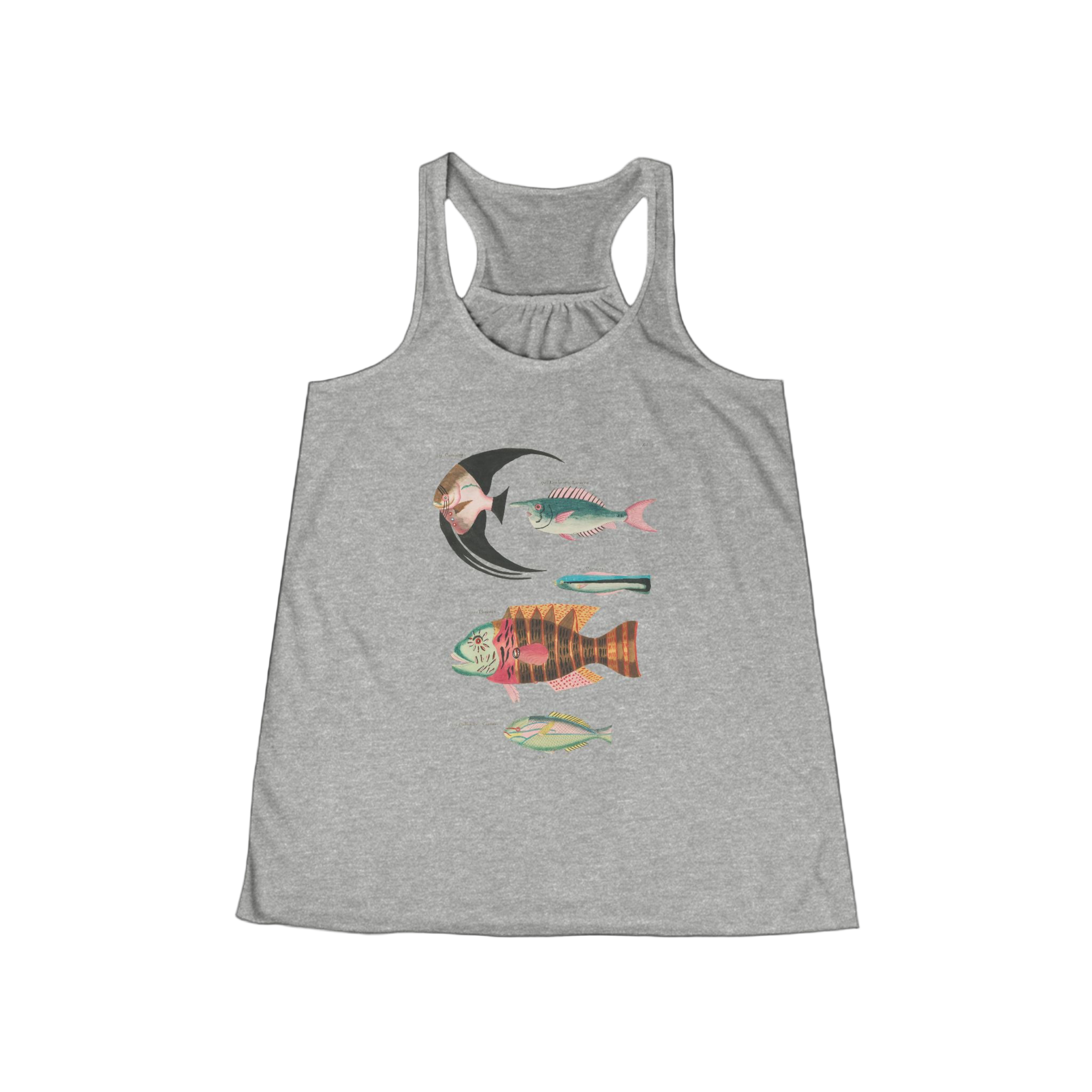 Fish Lover's Flowy Racerback Tank, Summer Top, Beachwear, Casual Outfit, Fishing Gift, Vacation Wear