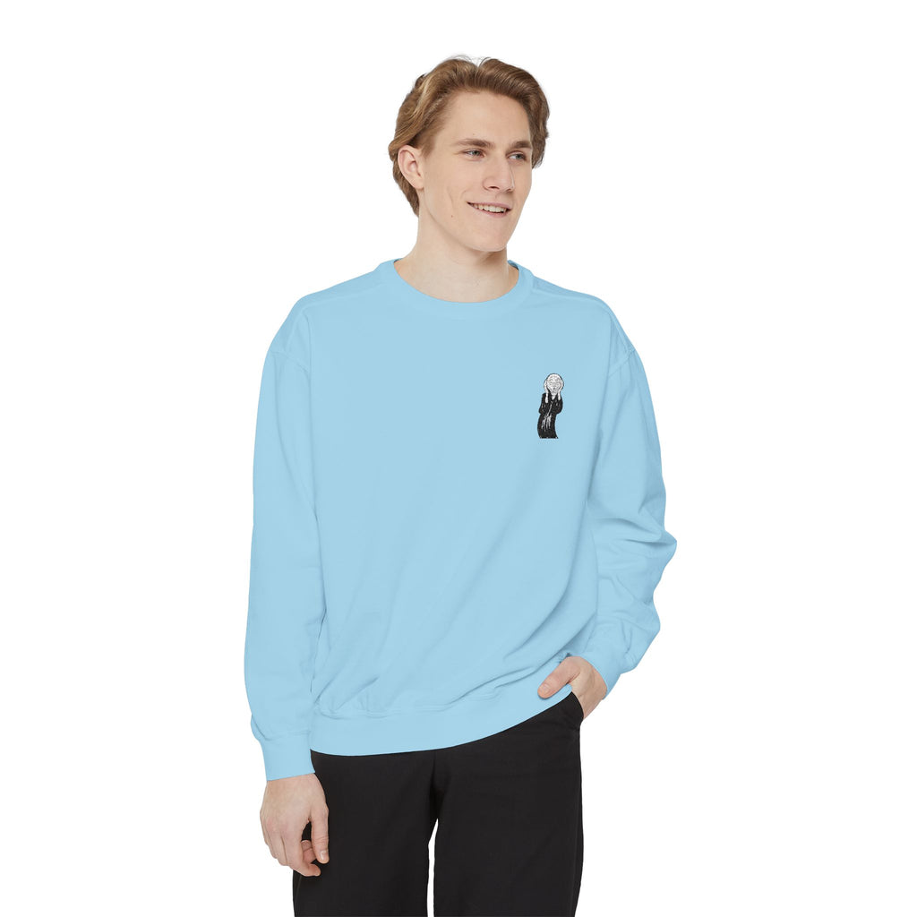 The Scream Embroidered Colorful Crewneck Sweatshirt | Edvard Munch Design